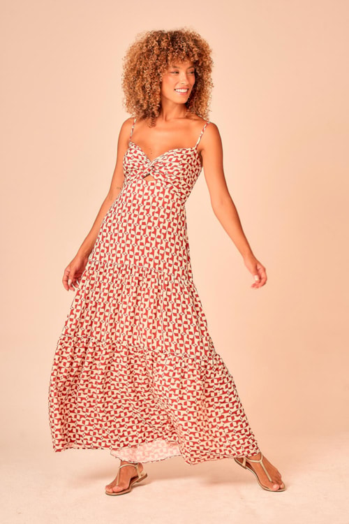 Vestido Cropped Estrelada Estampado - foto 1