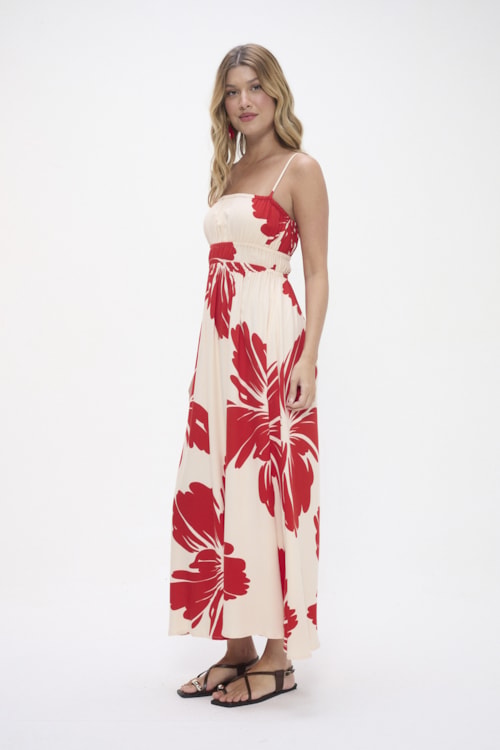 Vestido Cropped Flor De Capri Estampado - foto 2