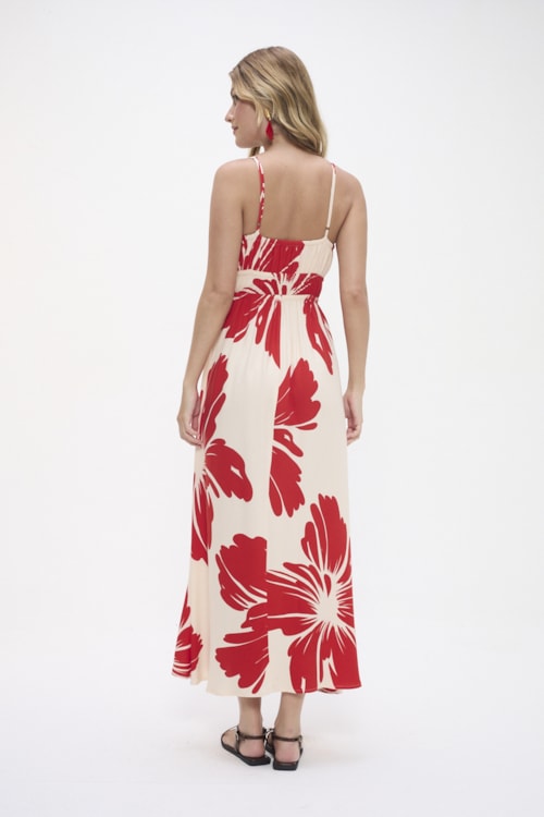 Vestido Cropped Flor De Capri Estampado - foto 3