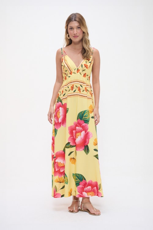 Vestido Cropped Flora Estampado - foto 1