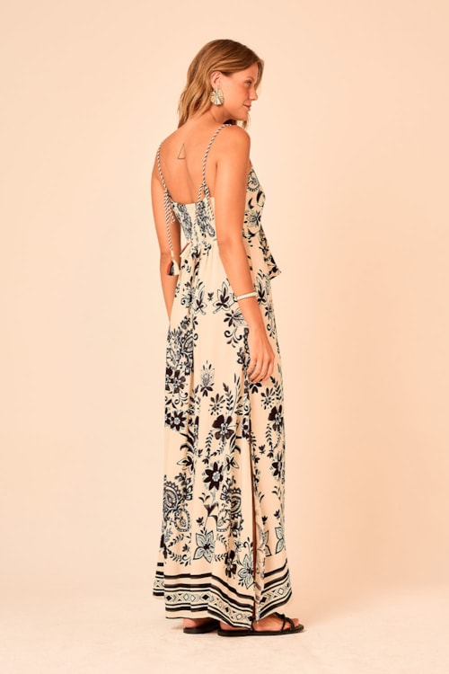 Vestido Cropped Floral Arabesco Estampado - foto 4