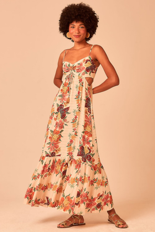Vestido Cropped Floral Batik Estampado - foto 2