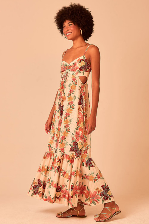 Vestido Cropped Floral Batik Estampado - foto 3