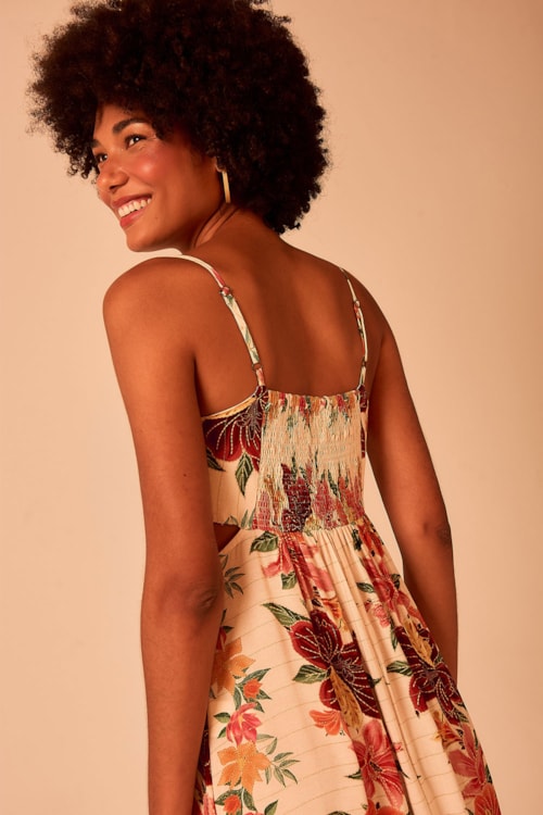Vestido Cropped Floral Batik Estampado - foto 7