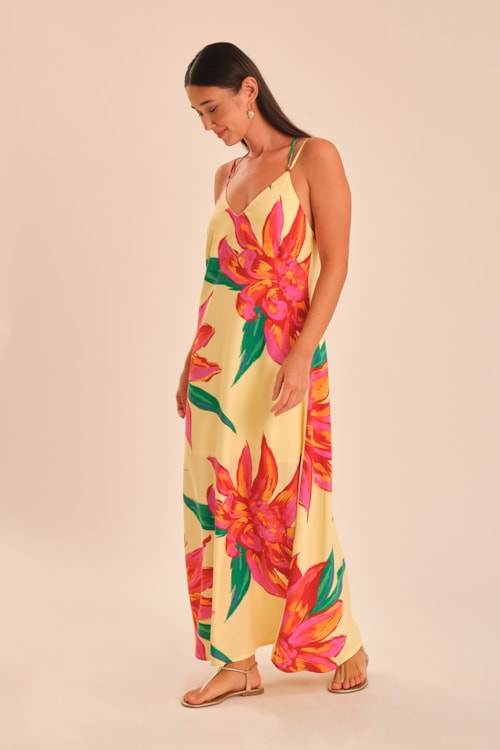 Vestido Cropped Floral Bold Estampado - foto 2