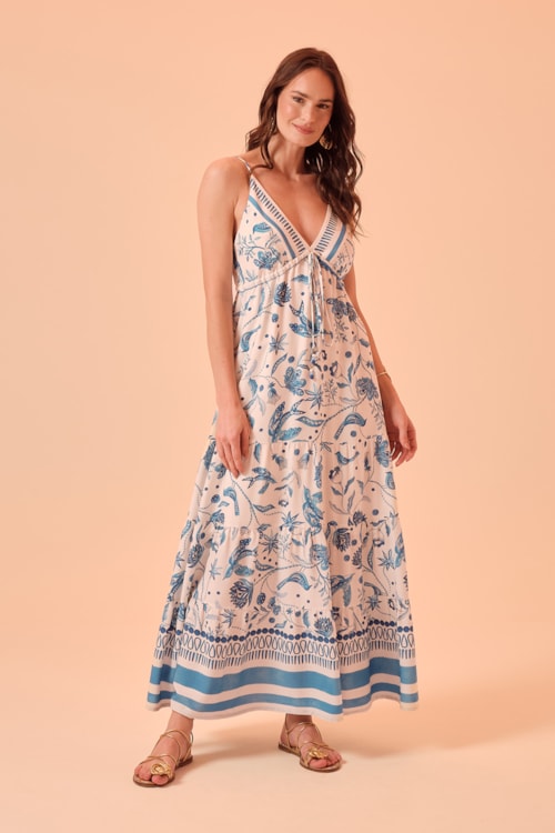 Vestido Cropped Floral Brisa Estampado - foto 1