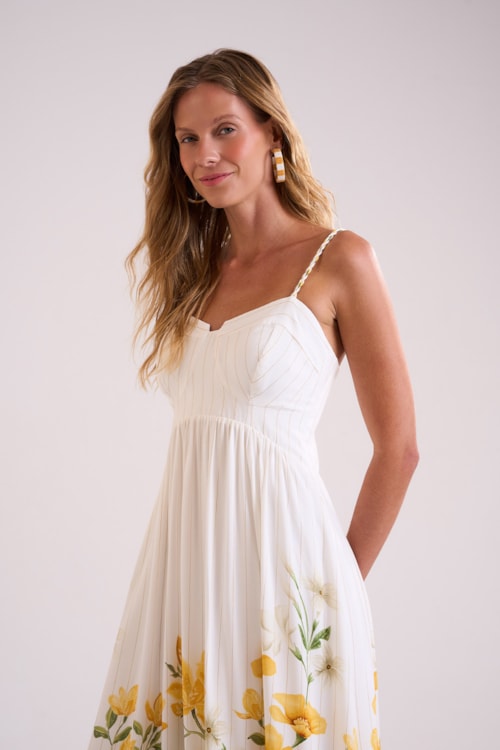 Vestido Cropped Floral Canola Estampado - foto 2