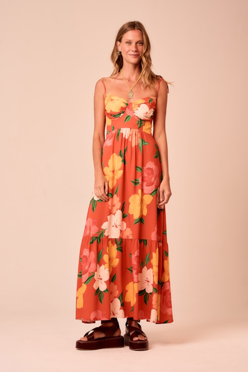 Vestido Cropped Floral Fiore Estampado - foto 1