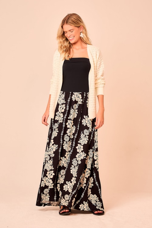 Vestido Cropped Floral Leveza Estampado - foto 1
