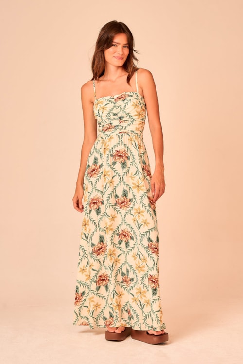 Vestido Cropped Floral Lotus Estampado - foto 2