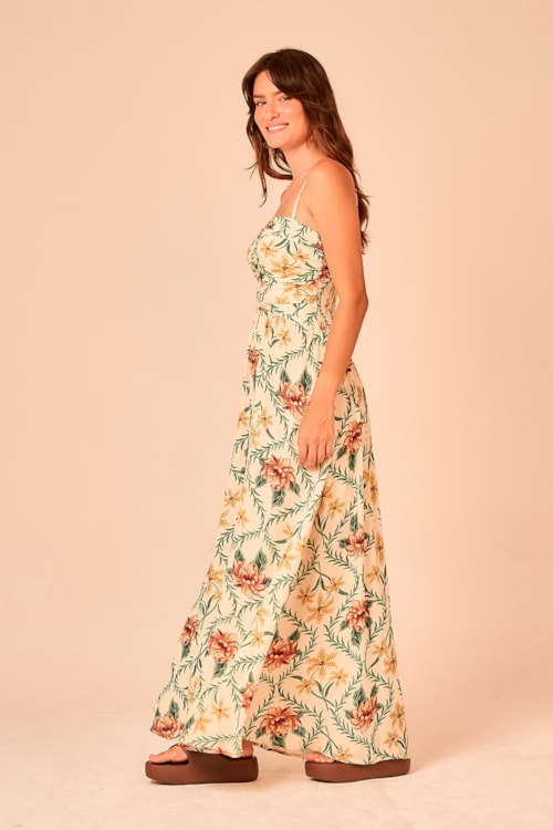 Vestido Cropped Floral Lotus Estampado - foto 4
