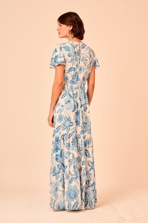 Vestido Cropped Floral Lurex Estampado - foto 4