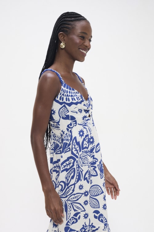 Vestido Cropped Floral Nautico Estampado - foto 5