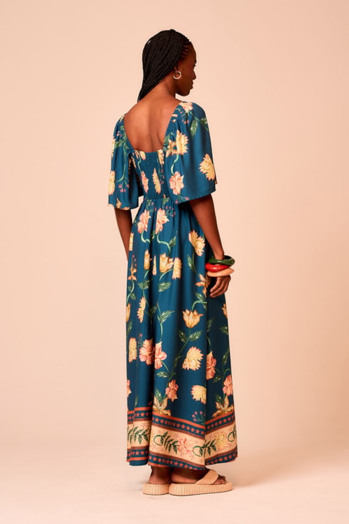 Vestido Cropped Floral Noturno Estampado - foto 3
