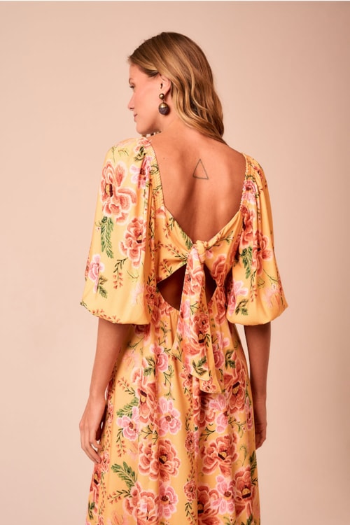 Vestido Cropped Floral Positano Estampado - foto 4