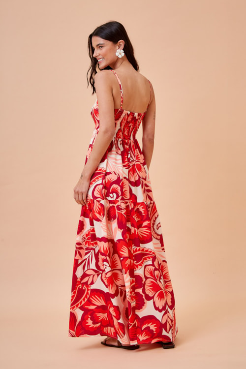 Vestido Cropped Floral Rubi Estampado - foto 3