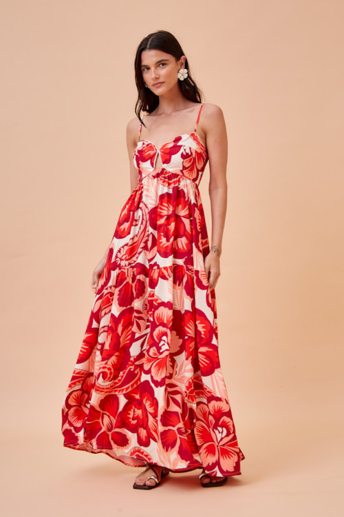 Vestido Cropped Floral Rubi Estampado - foto 1