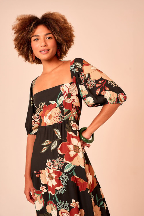 Vestido Cropped Floral Selva Estampado - foto 2