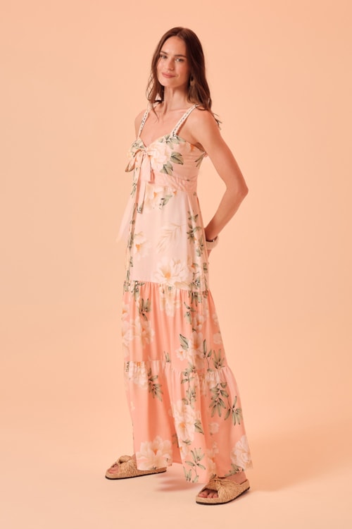 Vestido Cropped Floral Sunrise Estampado - foto 3