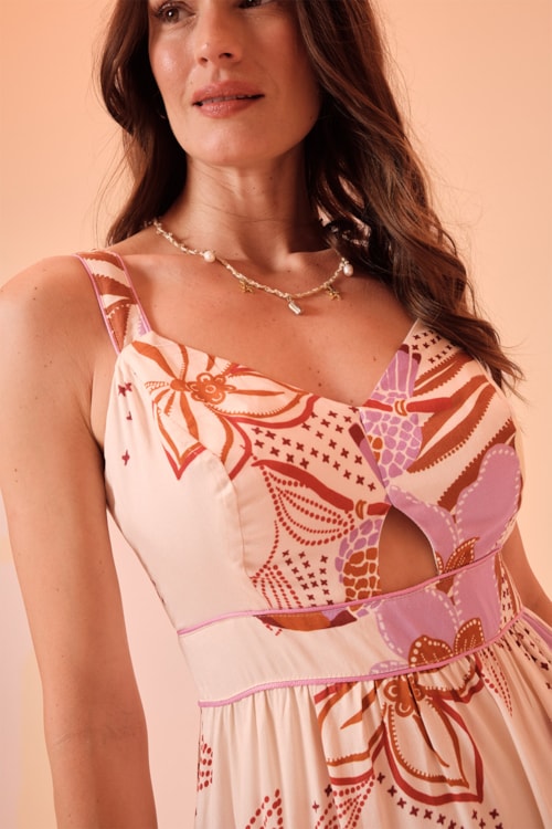 Vestido Cropped Floresta Encantada Estampado - foto 4