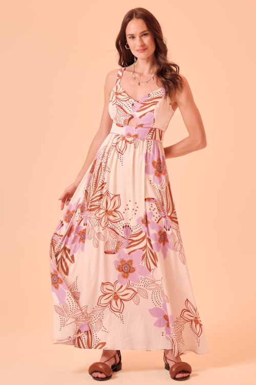 Vestido Cropped Floresta Encantada Estampado - foto 1