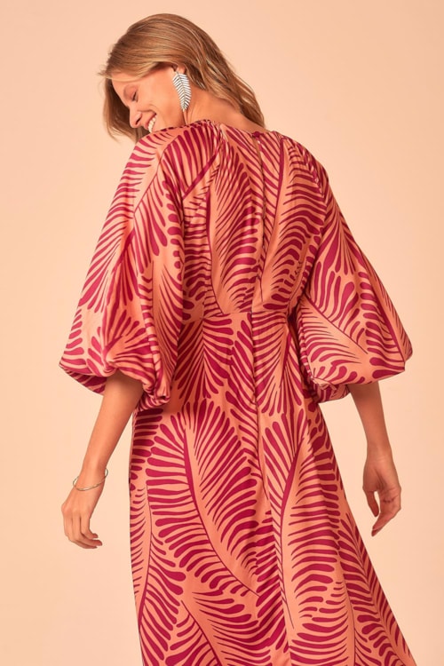 Vestido Cropped Folhagem Estampado - foto 5