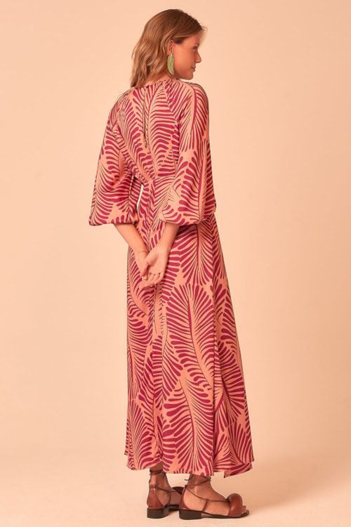 Vestido Cropped Folhagem Estampado - foto 3