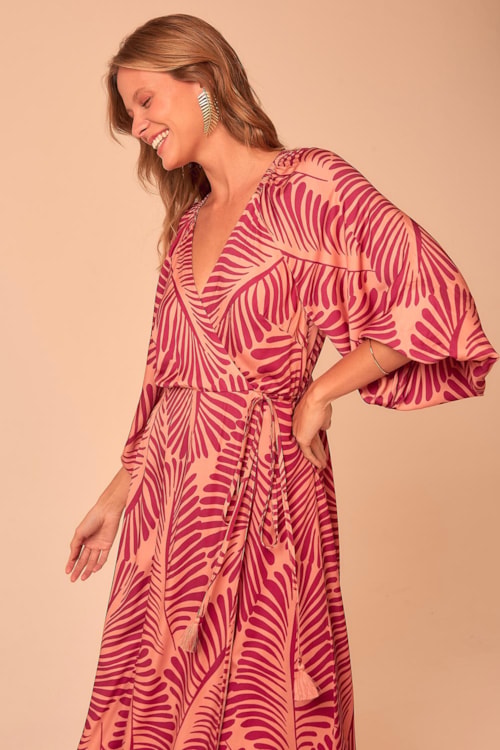 Vestido Cropped Folhagem Estampado - foto 4