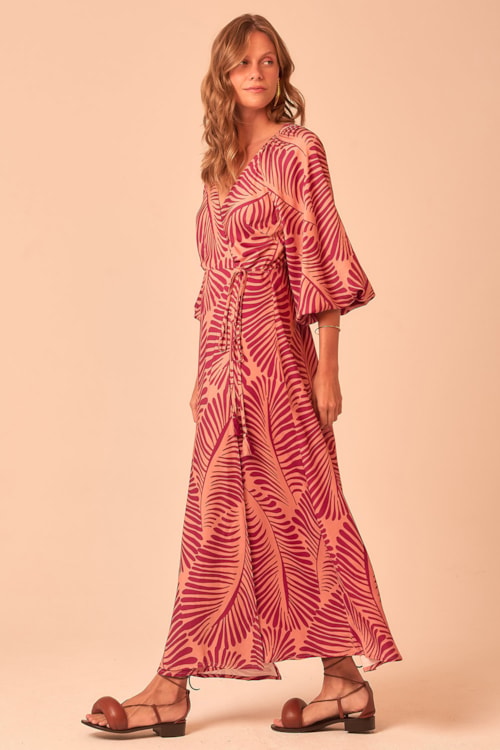 Vestido Cropped Folhagem Estampado - foto 2
