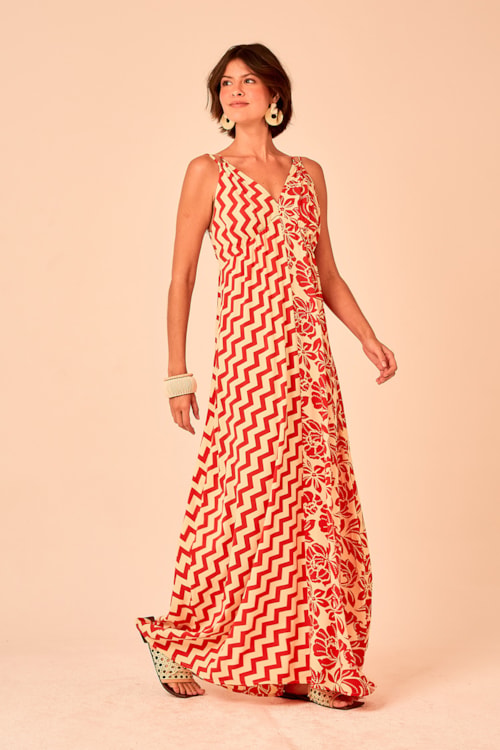 Vestido Cropped Geometric Estampado - foto 3