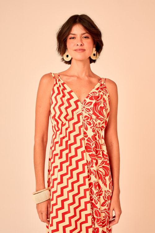 Vestido Cropped Geometric Estampado - foto 4