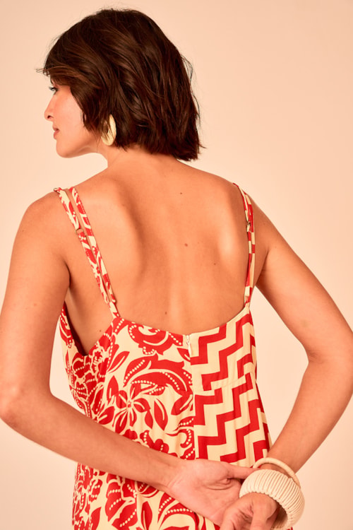 Vestido Cropped Geometric Estampado - foto 6