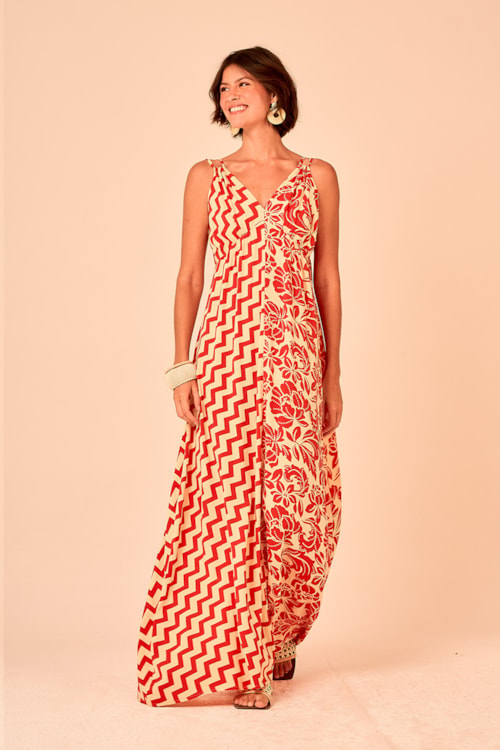 Vestido Cropped Geometric Estampado - foto 1