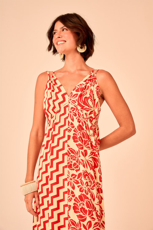 Vestido Cropped Geometric Estampado - foto 2