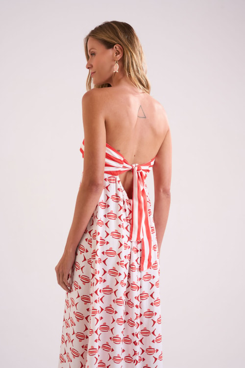 Vestido Cropped Gravataria Peixes Estampado - foto 5