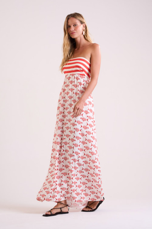 Vestido Cropped Gravataria Peixes Estampado - foto 4