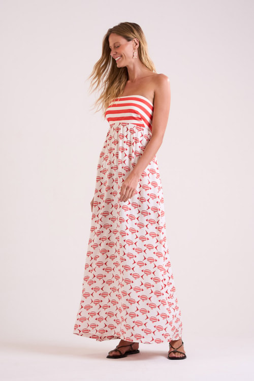 Vestido Cropped Gravataria Peixes Estampado - foto 2