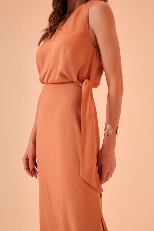 Vestido Cropped Harmonia Laranja - foto 7