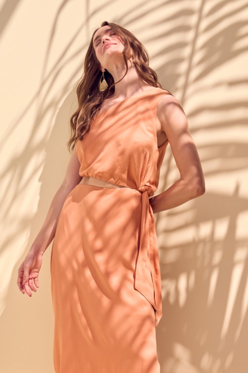 Vestido Cropped Harmonia Laranja - foto 1