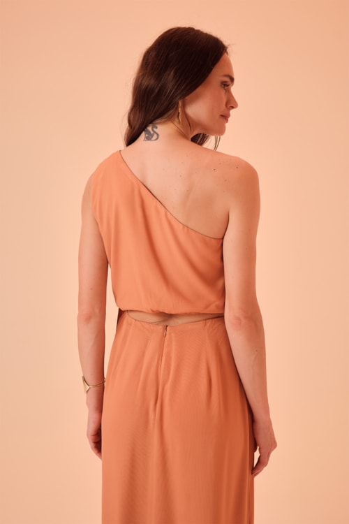 Vestido Cropped Harmonia Laranja - foto 6