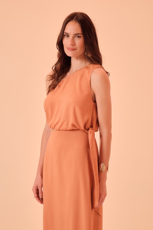 Vestido Cropped Harmonia Laranja - foto 2