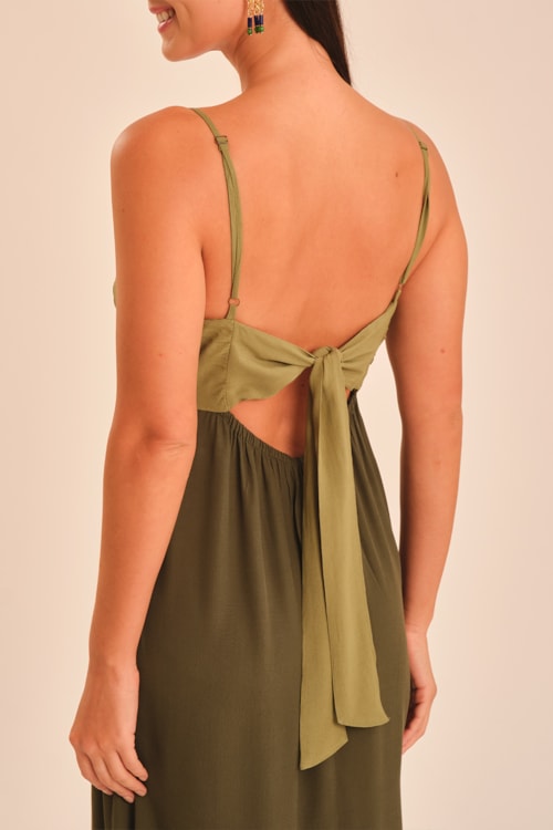 Vestido Cropped Hortela Bicolor - foto 4