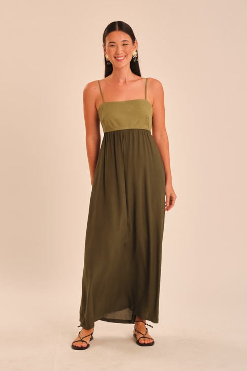 Vestido Cropped Hortela Bicolor - foto 1