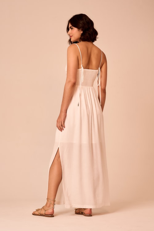 Vestido Cropped Jacquard Folha Off - foto 3