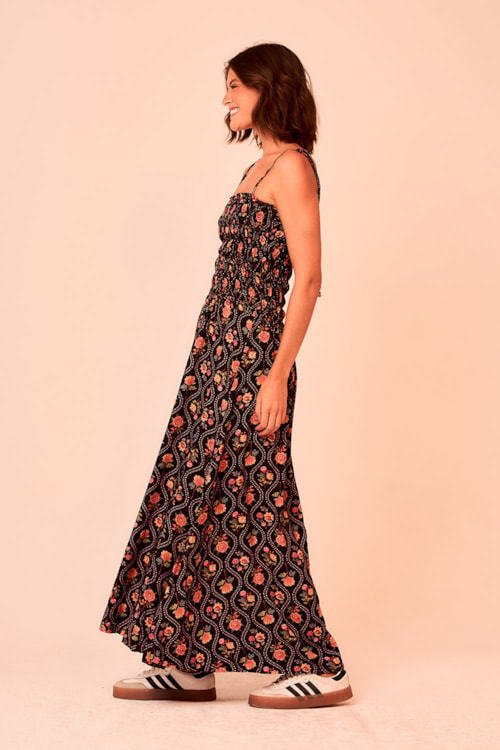 Vestido Cropped Jardim Arabesco Estampado - foto 2