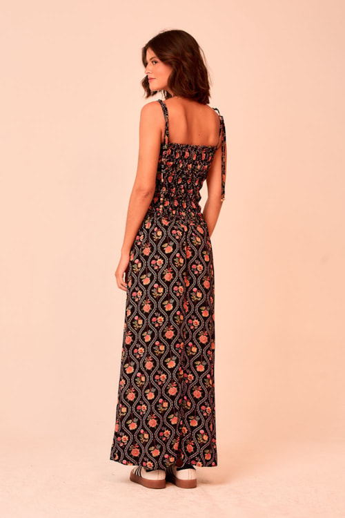 Vestido Cropped Jardim Arabesco Estampado - foto 3
