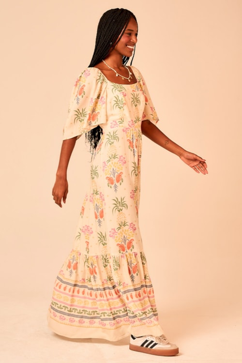 Vestido Cropped Jardim Das Frutas Estampado - foto 3