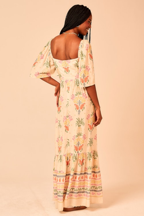 Vestido Cropped Jardim Das Frutas Estampado - foto 4