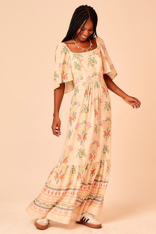 Vestido Cropped Jardim Das Frutas Estampado - foto 1