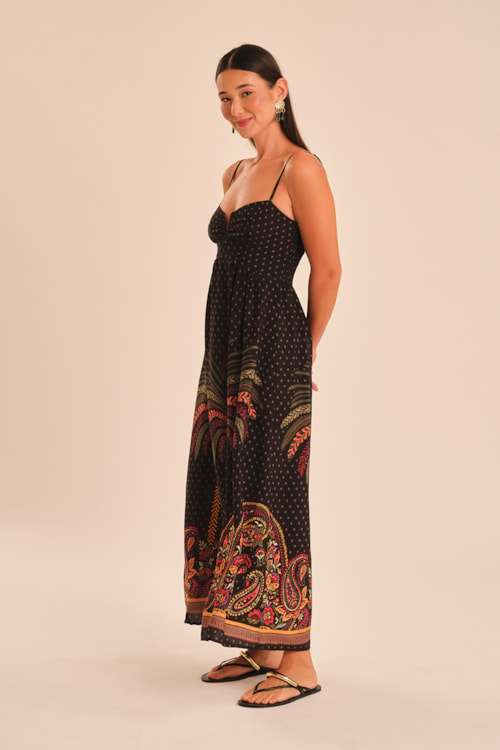 Vestido Cropped Jardim De Majorelle Estampado - foto 3
